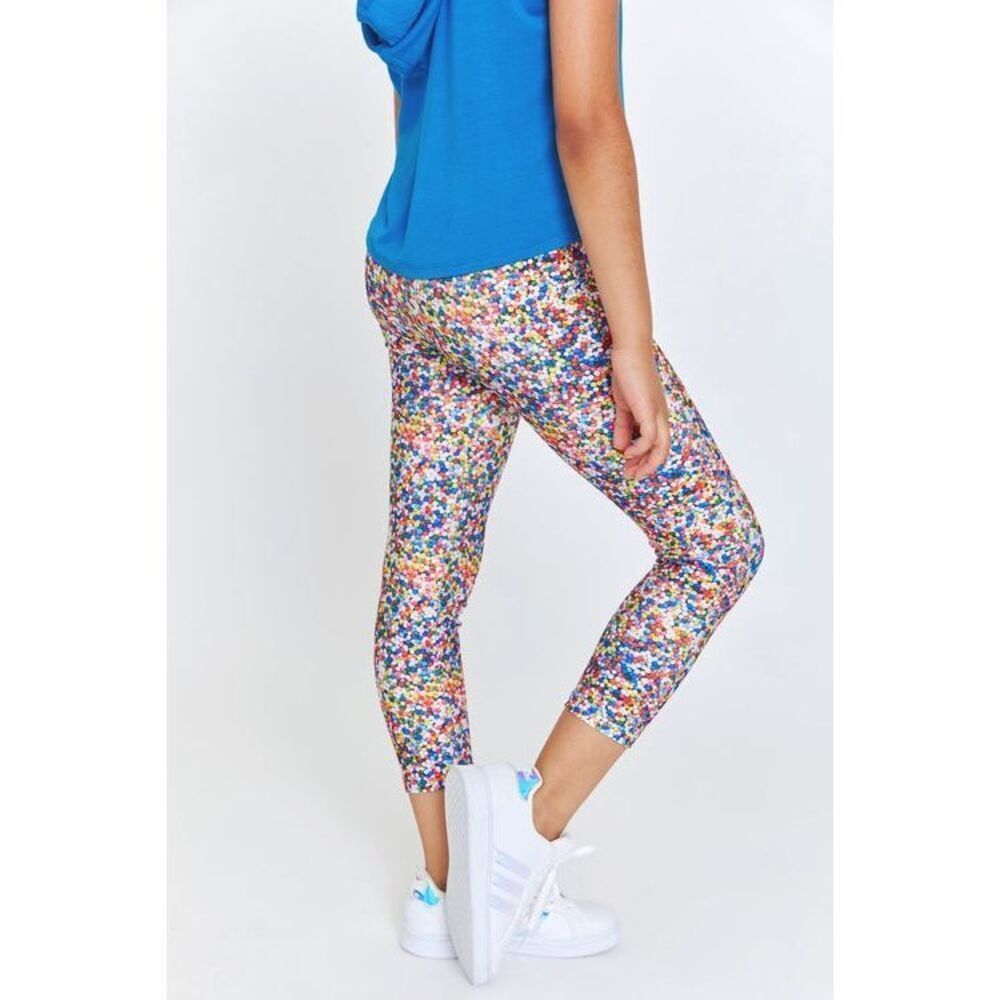 Terez Girls Leggings in Rainbow Nonpareils NEW
